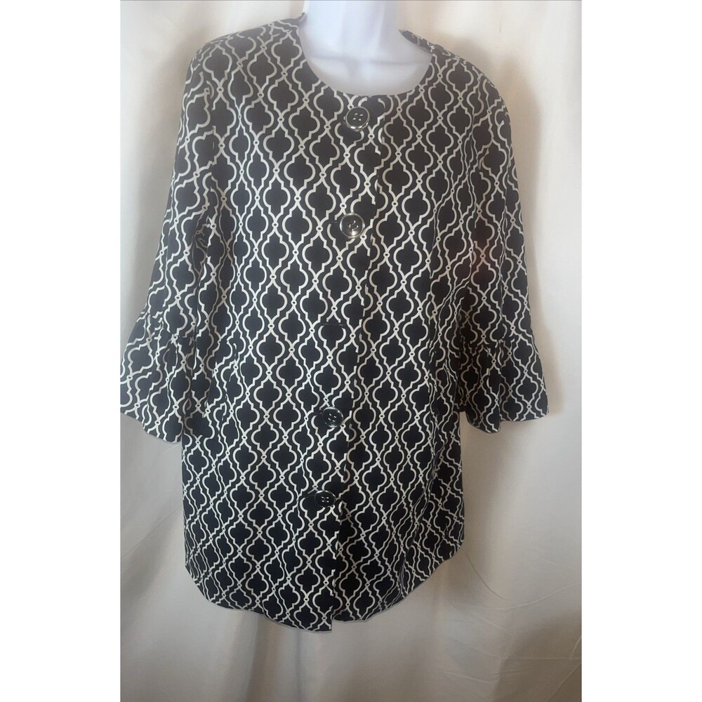Eden Court Women’s Button Up Jacket Size L Y2K 80’s 90’s Missing One Button